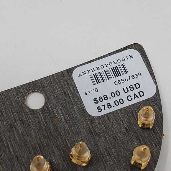 Anthropologie Set of four December birthstone turquoise earrings New with tags - Picture 8 of 8